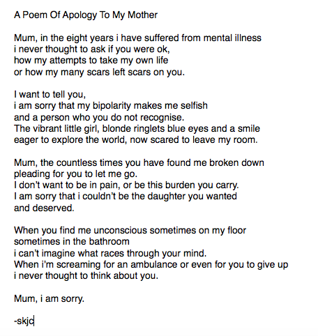 A Letter of Apology to My Mother; – Brave + Bipolar